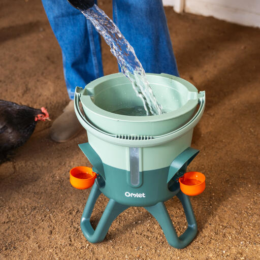 omlet insulated waterer is easy to fill