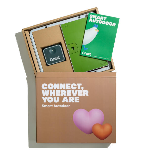 smart autodoor box with contents shown