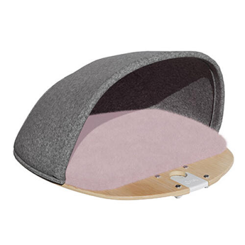 Bamboo Platform with Felt Den and Faux Sheepskin Pink Cushion for customizable Freestyle Indoor Cat Tree System by Omlet.