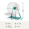 Hamster wheel with stand dimensions (cm)