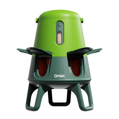 smart automatic chicken feeder in eglu green