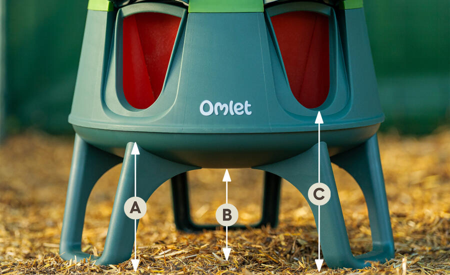 smart automatic chicken feeder leg dimensions