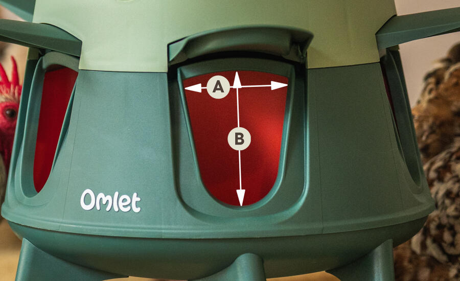 smart automatic chicken feeder port dimensions