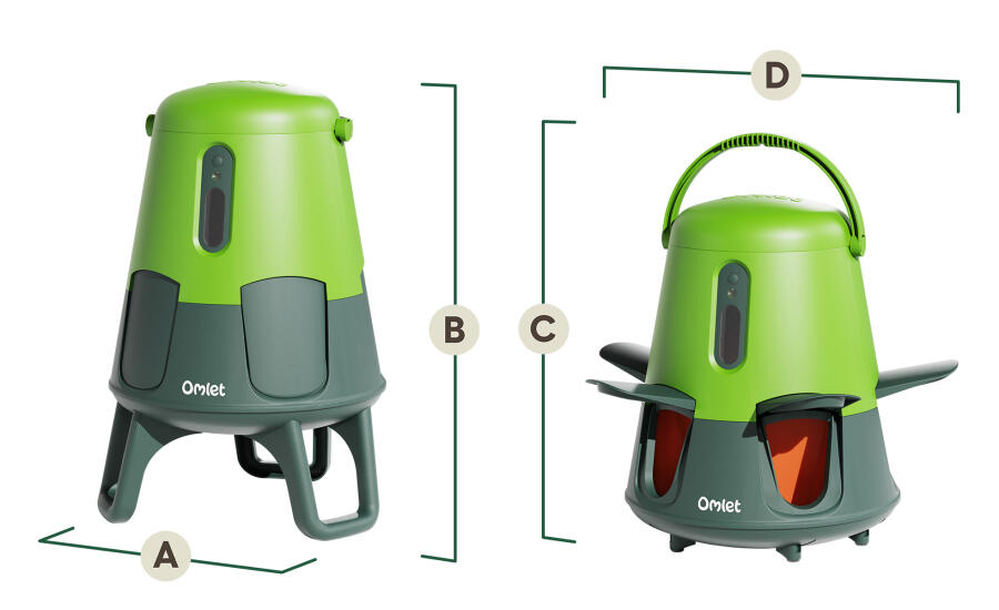 smart chicken feeder dimensions